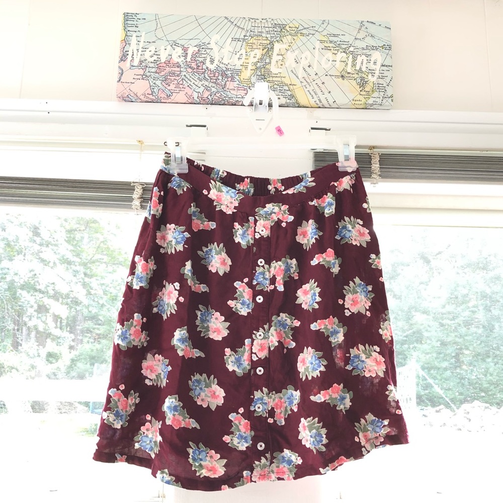Hollister floral skirt